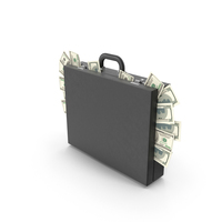 Closed Briefcase With Banknotes PNG & PSD Images
