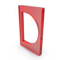 Letter D Hole Red Plastic PNG & PSD Images