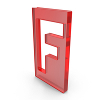Letter F Hole Red Plastic PNG & PSD Images