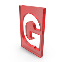 Letter G Hole Red Plastic PNG & PSD Images