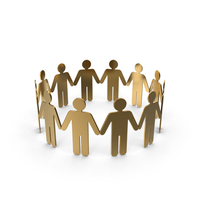 Gold People Holding Hands PNG & PSD Images