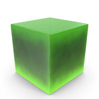 Green Glow Cube Box PNG & PSD Images
