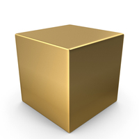 Gold Gradiant Cube Box PNG & PSD Images