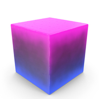 Pink Blue Glow Cube Box PNG & PSD Images