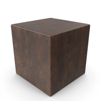 Wood Dark Cube Box PNG & PSD Images