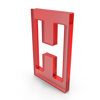 Letter H Hole Red Plastic PNG & PSD Images