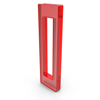 Letter I Hole Red Plastic PNG & PSD Images