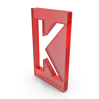 Letter K Hole Red Plastic PNG & PSD Images