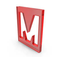 Letter M Hole Red Plastic PNG & PSD Images