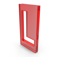 Letter L Hole Red Plastic PNG & PSD Images