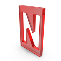 Letter N Hole Red Plastic PNG & PSD Images