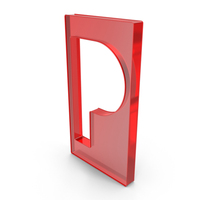 Letter P Hole Red Plastic PNG & PSD Images