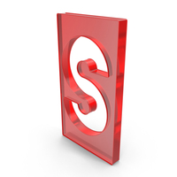 Letter S Hole Red Plastic PNG & PSD Images