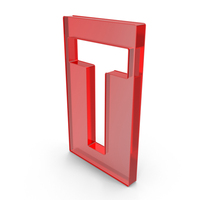 Letter T Hole Red Plastic PNG & PSD Images