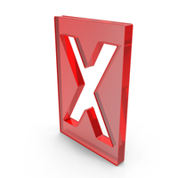 Letter X Hole Red Plastic PNG & PSD Images