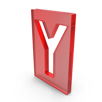 Letter Y Hole Red Plastic PNG & PSD Images