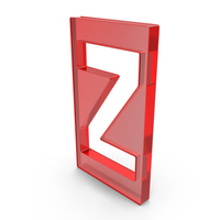 Letter Z Hole Red Plastic PNG & PSD Images