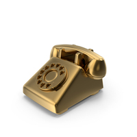 Gold Rotary Phone PNG & PSD Images
