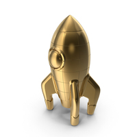 Gold Retro Rocket PNG & PSD Images