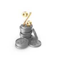 Coins Percent Cashback PNG & PSD Images