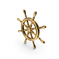 Gold Vintage Ship Wheel PNG & PSD Images