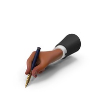 Black Hand Holding Pen Write PNG & PSD Images