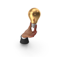 Bulb Idea On Black Hand PNG & PSD Images