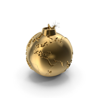 Gold World Map Bomb Fuse PNG & PSD Images