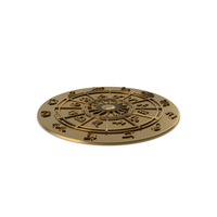 Gold Zodiac Wheel PNG & PSD Images