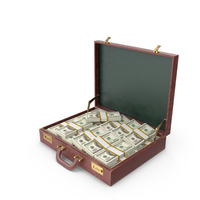 Vintage Briefcase With Money PNG & PSD Images