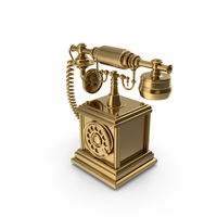 Gold Antique Telephone PNG & PSD Images