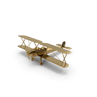 Gold Vintage Red Airplane PNG & PSD Images