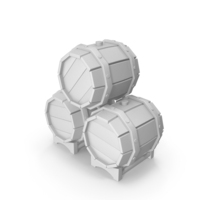 Stylized Barrels Gray PNG & PSD Images