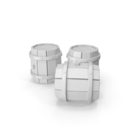 Stylized Barrels Gray PNG & PSD Images
