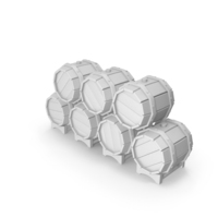 Stylized Barrels Gray PNG & PSD Images