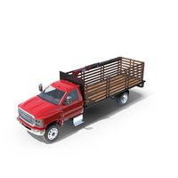 Full Size Truck With Stake Bed And Telescopic Crane PNG & PSD Images