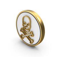 Skull Warning Danger Coin PNG & PSD Images