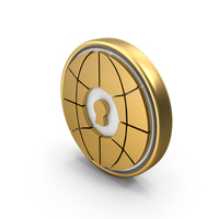 Web Lock Coin PNG & PSD Images