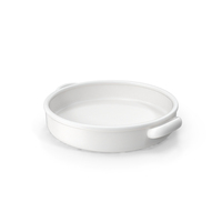 White Circle Baking Dish PNG & PSD Images