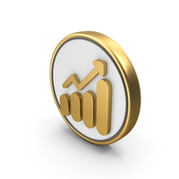 Arrow Growth Chart Coin PNG & PSD Images