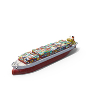 Cargo Ship Loaded with Containers PNG & PSD Images