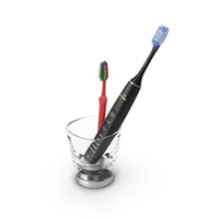 Glass With Toothbrushes PNG & PSD Images
