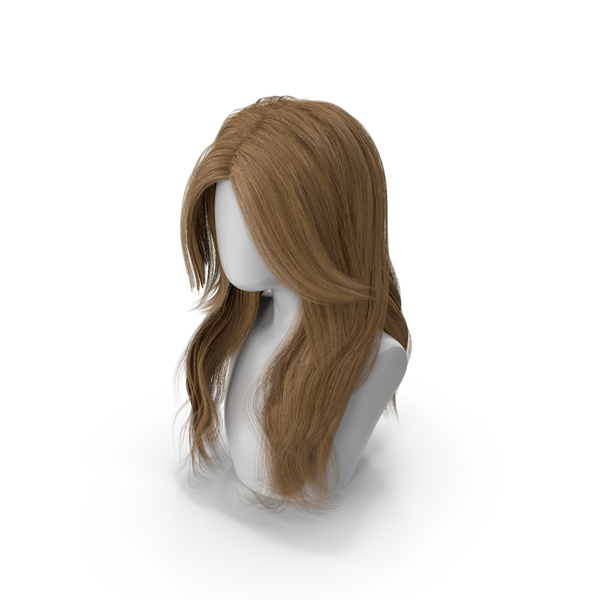 Long Hairstyle Wig Brown PNG & PSD Images