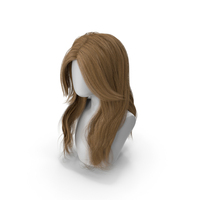 Long Hairstyle Wig Brown PNG & PSD Images
