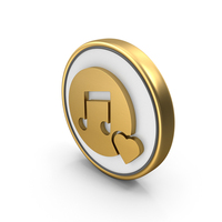 Favorite Heart Music Coin PNG & PSD Images