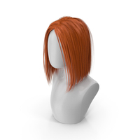 Medium Length Wig Red PNG & PSD Images