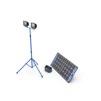 Mobile Construction Light With Solar Panel PNG & PSD Images