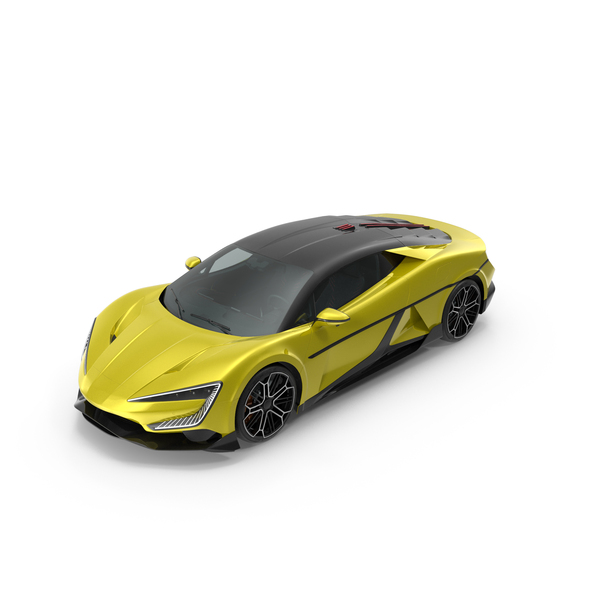 Modern Yellow Supercar Coupe PNG & PSD Images