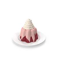 Pudding With Whipped Cream PNG & PSD Images