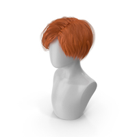 Short Hair Wig Red PNG & PSD Images